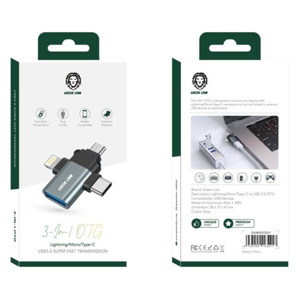 تبدیل OTG 1-3 GREEN LION